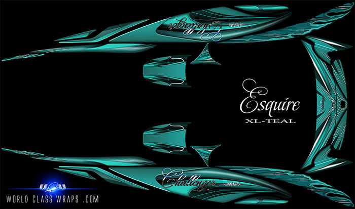 ESQUIRE-XL-SEADOO-CHALLENGER-BOAT-GRAPHICS-TEAL