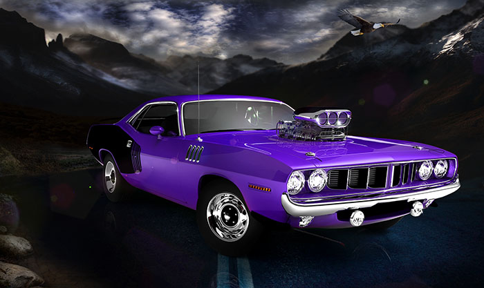 1971 Plymouth Cuda (mauve) #8