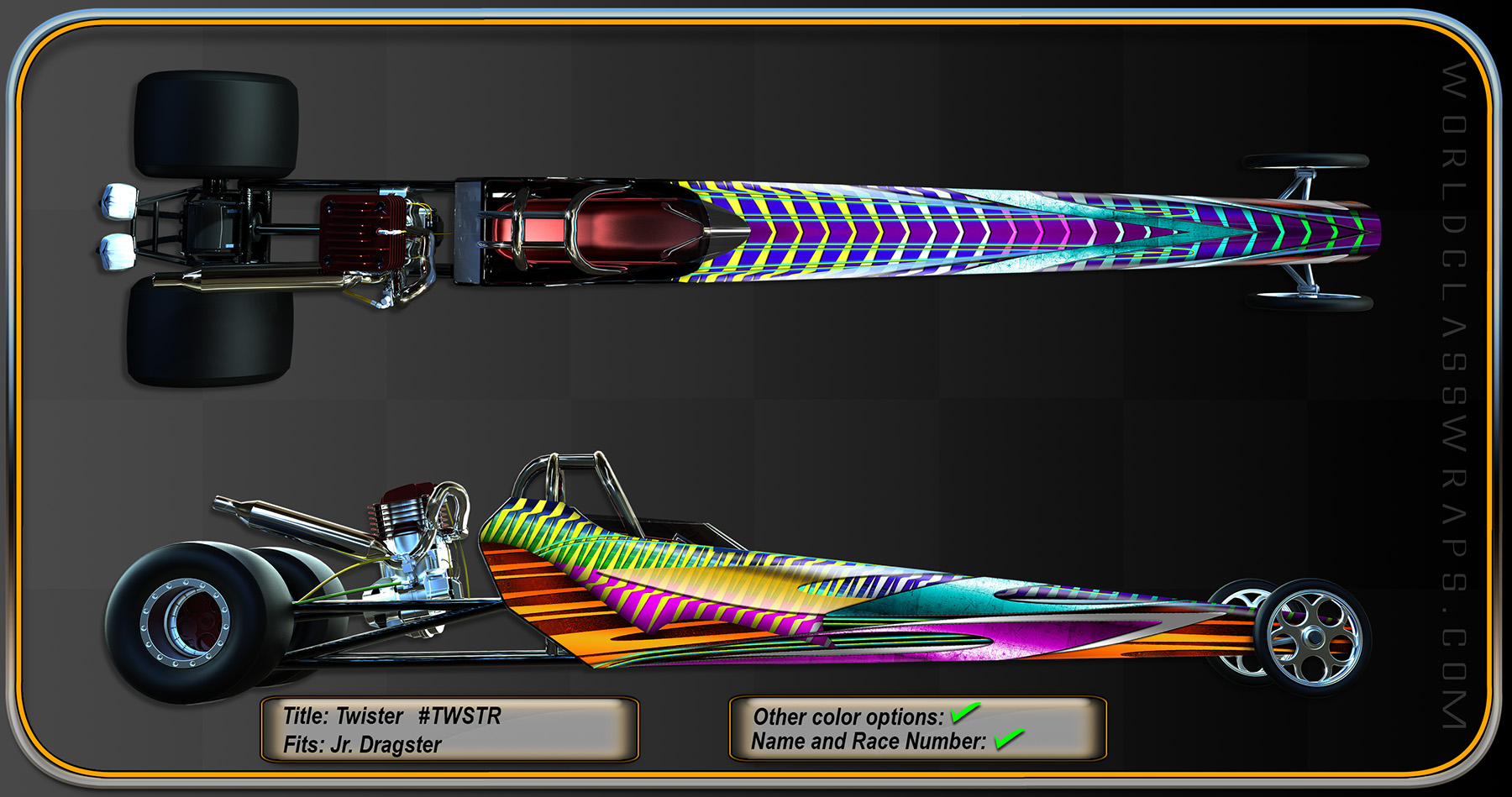 TOUCAN CUSTOM JR DRAGSTER GRAPHICS WRAP