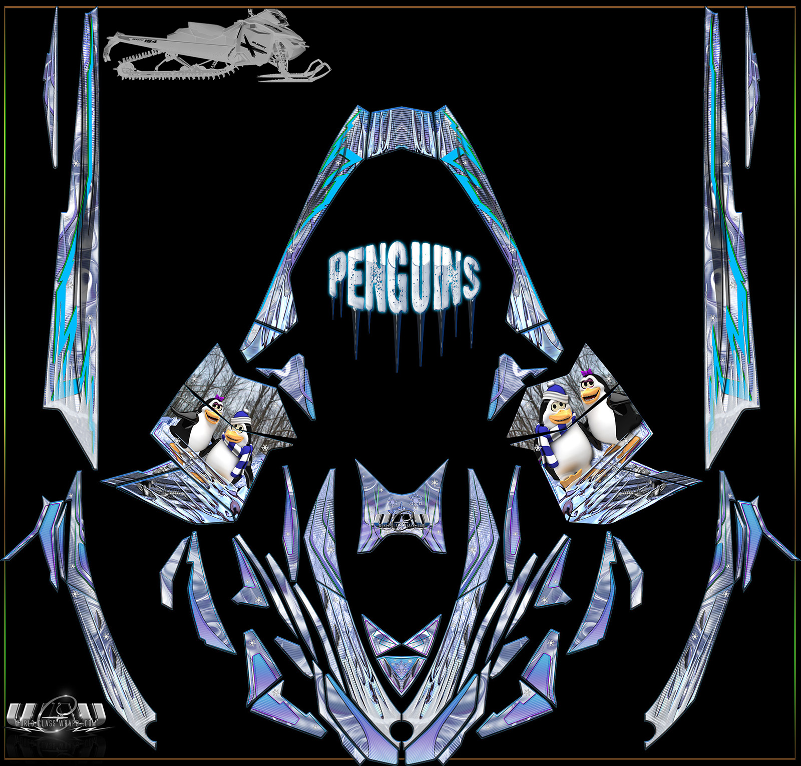 PENGUIN SUMMIT GRAPHICS SKIDOO