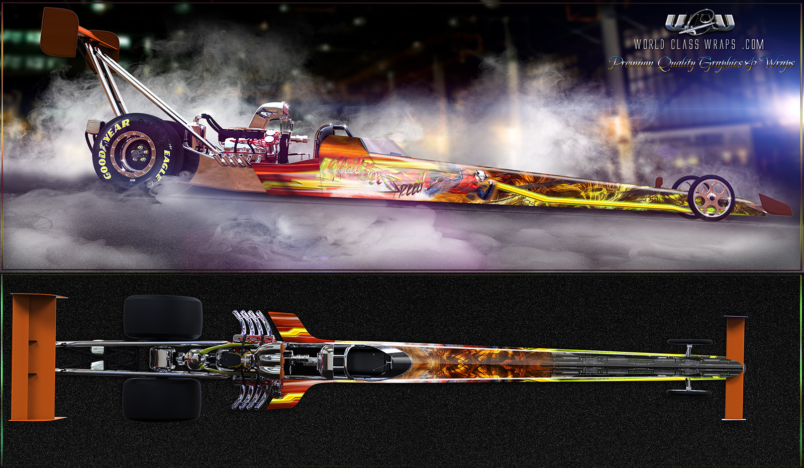 Need for Speed full dragster graphics wrap