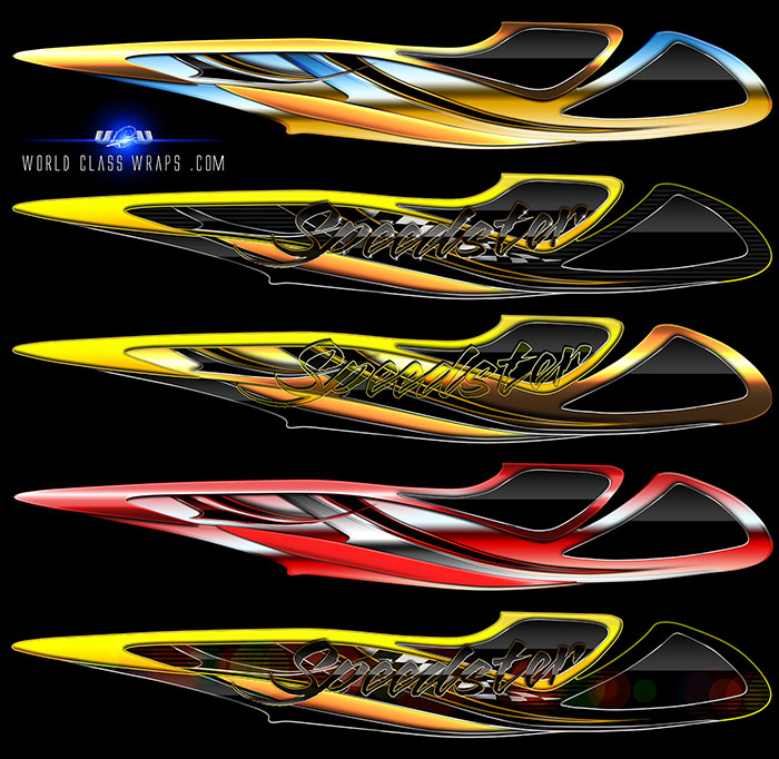 Horus graphics for seadoo Speedster SK type jet boat