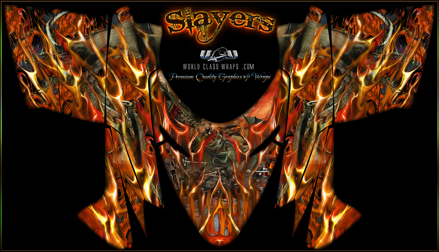 Slayers Polaris RMK dragon sled wrap