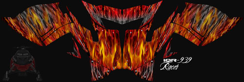 Flamed Polaris sled wrap