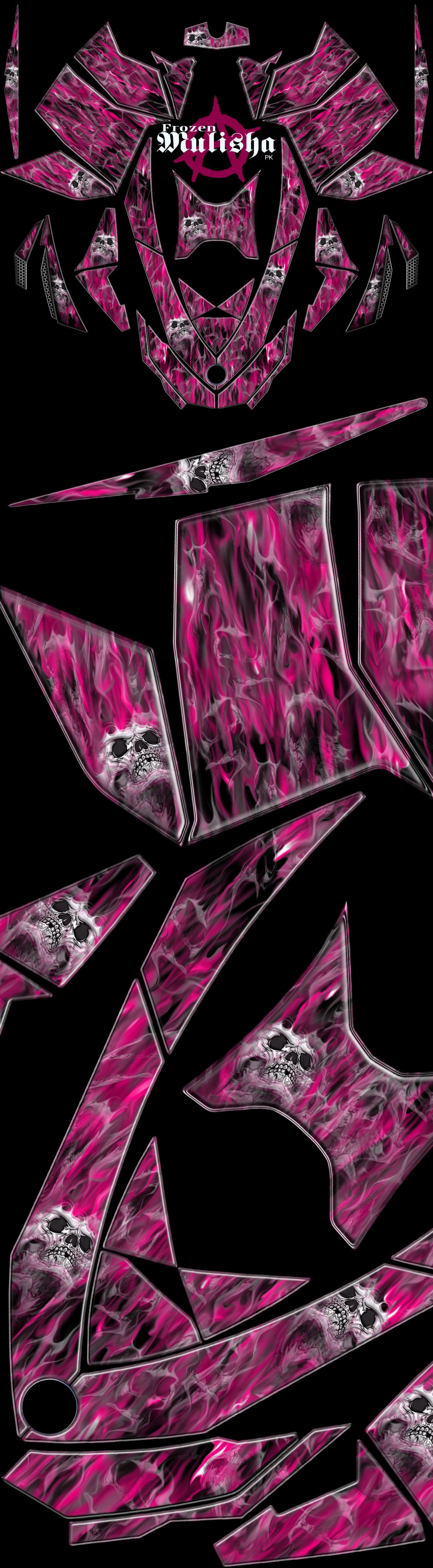 Frozen Mulisha skidoo sled wrap