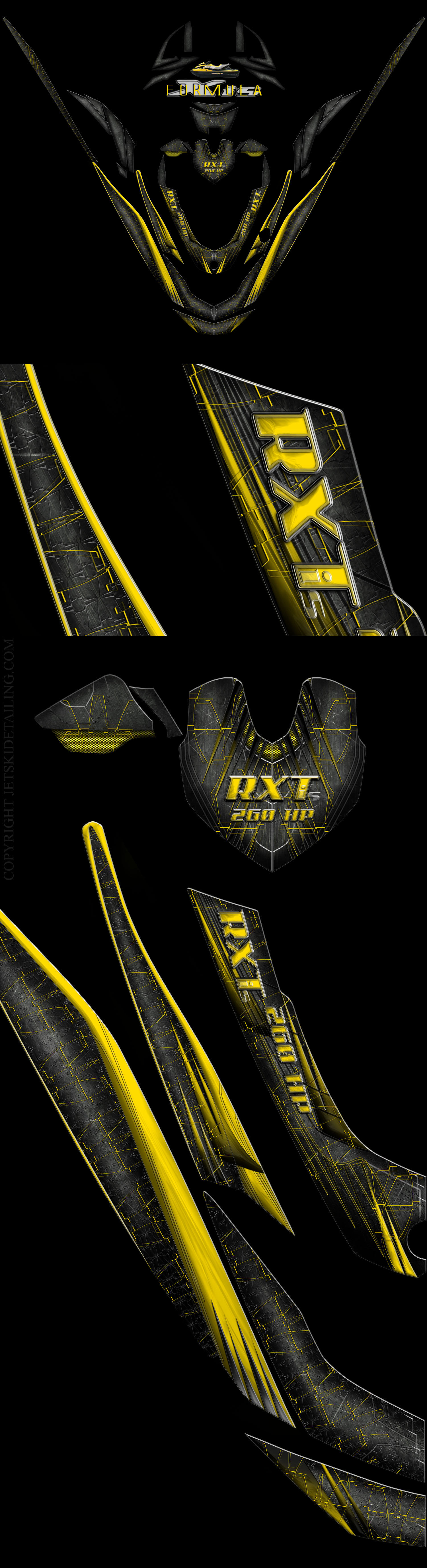 FORMULA YELLOW RXT SEADOO WRAP