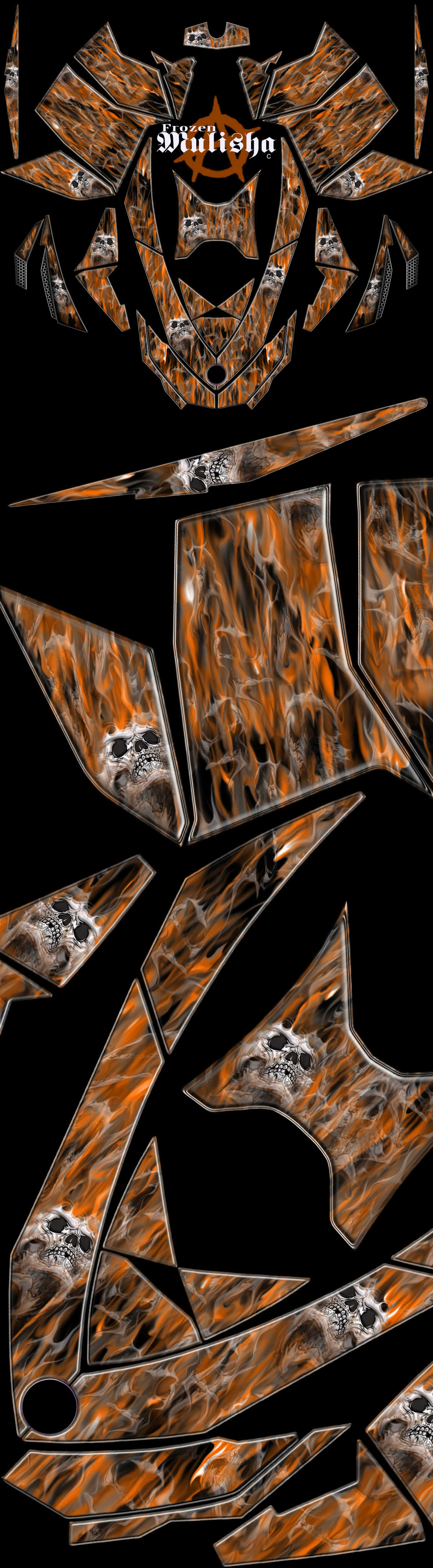 Frozen Mulisha skidoo sled wrap